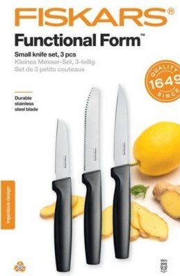 Набор ножей для чистки Fiskars Functional Form, 3 шт фото 