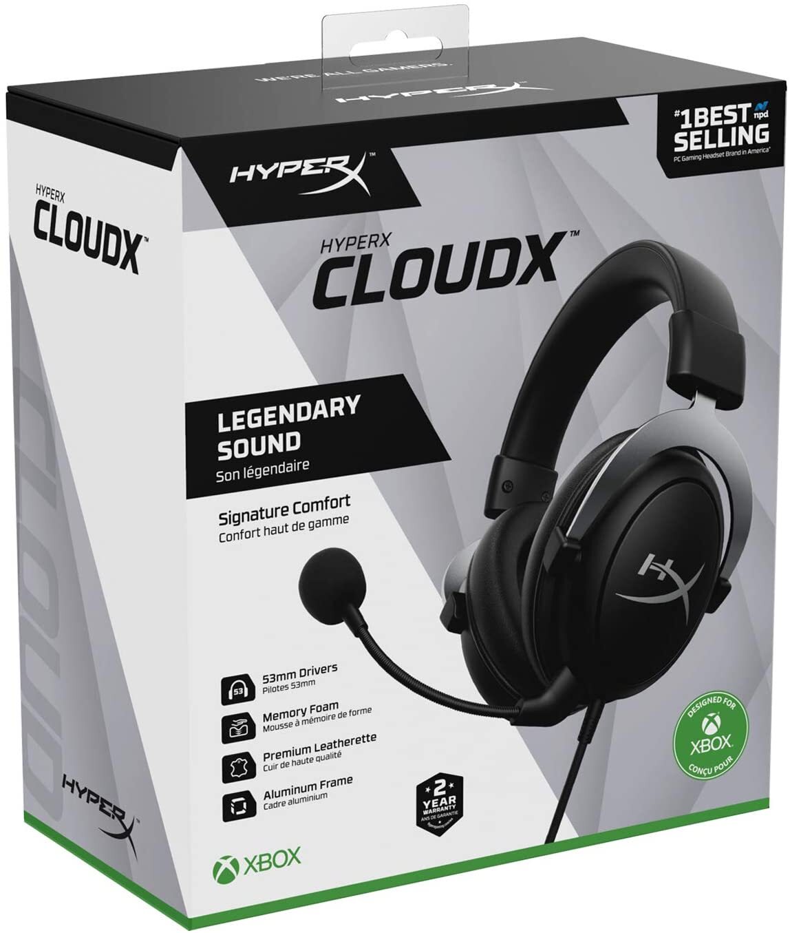 Ігрова гарнітура HyperX CloudX для Xbox (HHSC2-CG-SL/G)фото