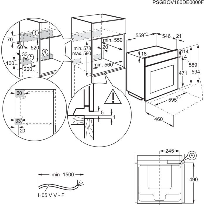 Духовой шкаф electrolux oee5h71z