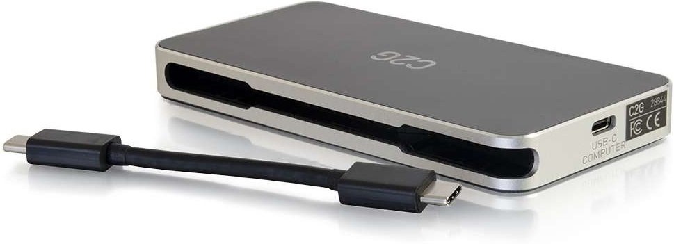 Док станция C2G USB-C на HDMI, DP, VGA, USB, Power Delivery до 60W (CG88845) фото 