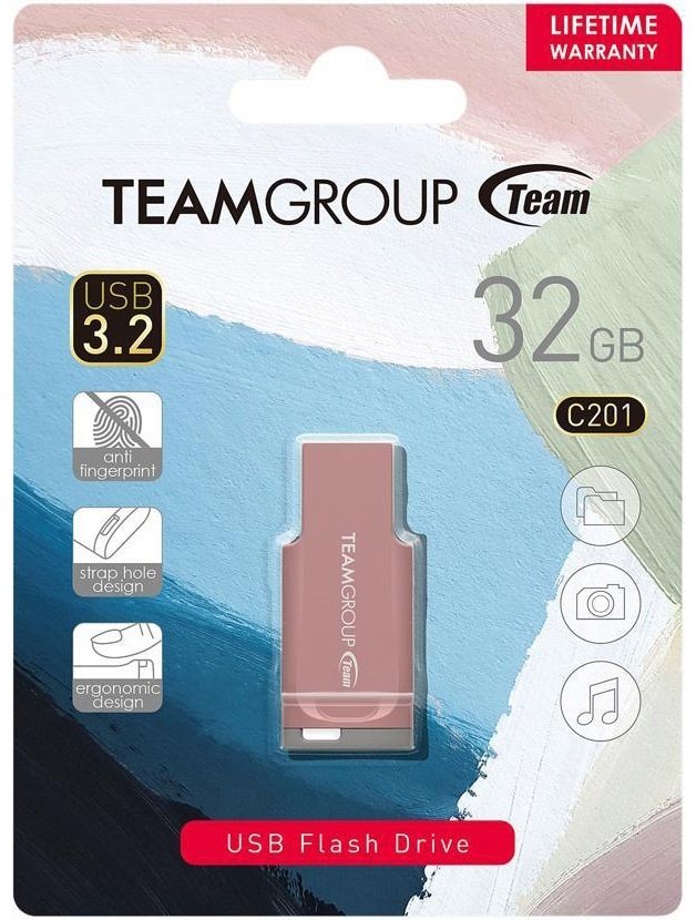 Накопитель Team 32GB USB 3.2 C201 Pink (TC201332GK01) фото 