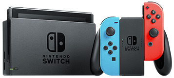 Игровая консоль Nintendo Switch (неоновый красный/неоновый синий) фото 