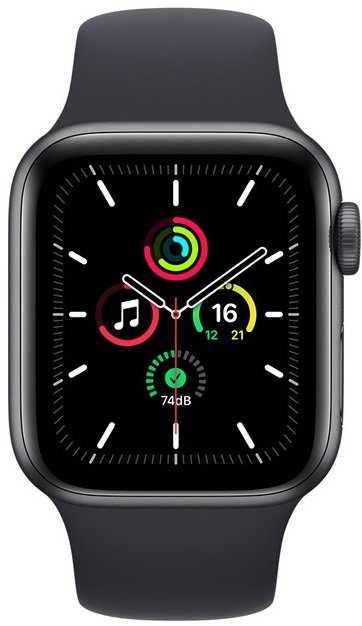 Смарт-годинник Apple Watch SE Space Gray 40mm Midnight Sport Bandфото