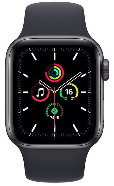 Смарт-часы Apple Watch SE Space Gray 44mm Midnight Sport Band фото 