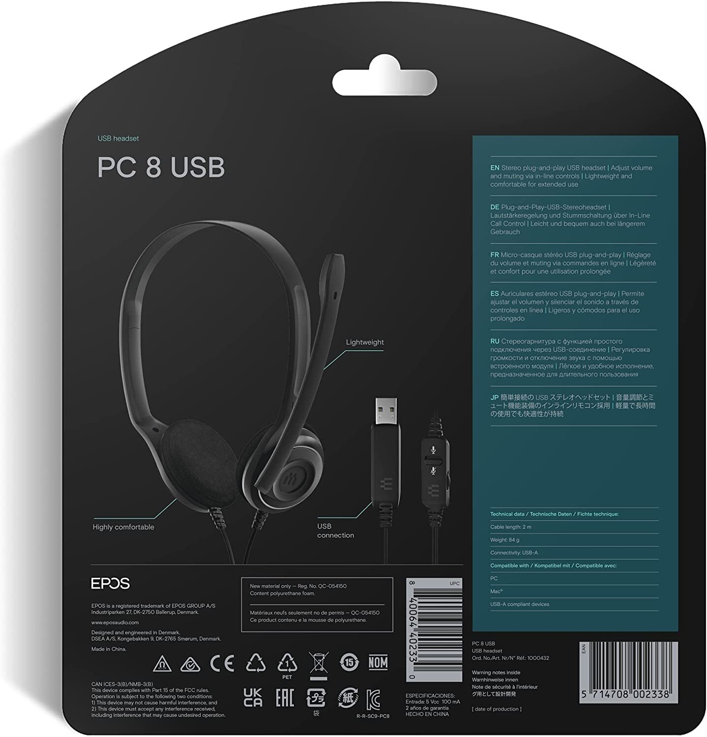 Гарнитура Sennheiser PC 8/EPOS PC 8, USB (1000432) – купить в Киеве ...