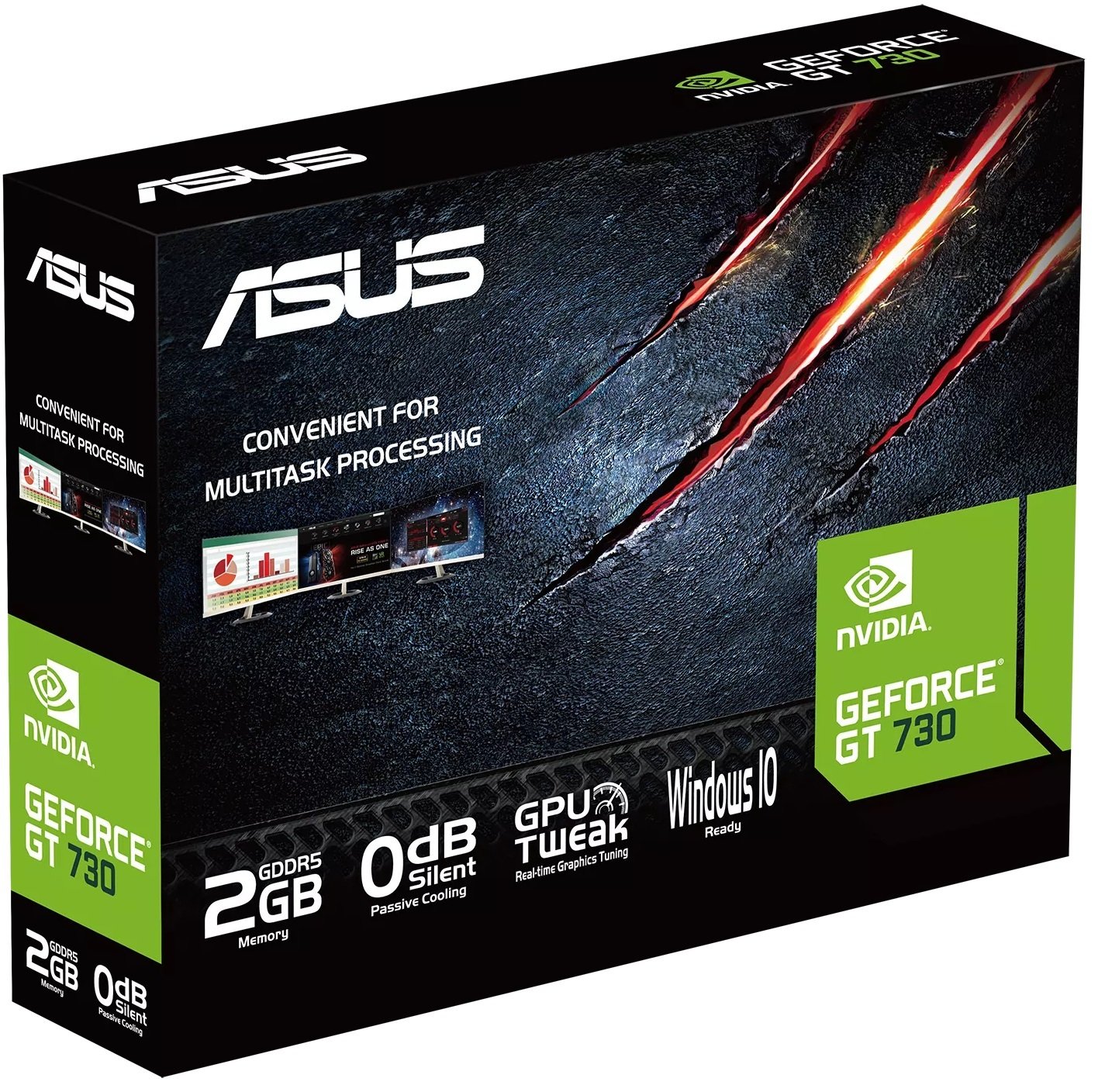 Видеокарта ASUS GeForce GT730 2GB DDR5 Silent loe (GT730-SL-2GD5-BRK-E) фото 