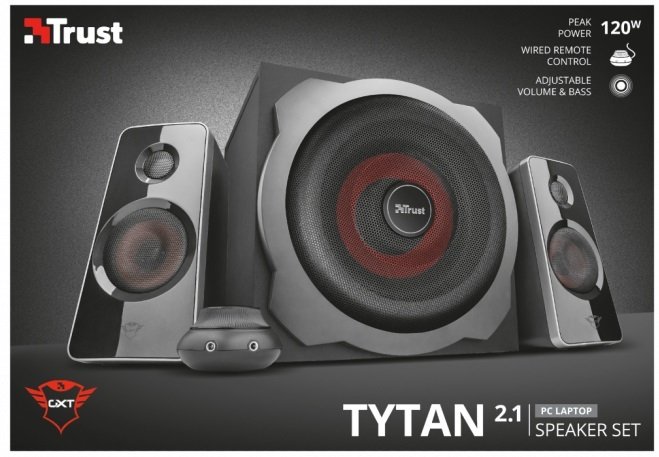 Акустична система Trust 2.1 GXT 38 Tytan Ultimate Bass Speaker Set BLACK (19023)фото