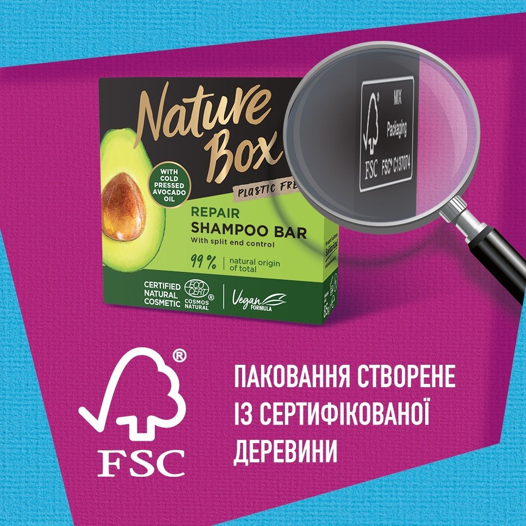 Твердый Шампунь Nature Box Авокадо для ослабленных и тусклых волос ...