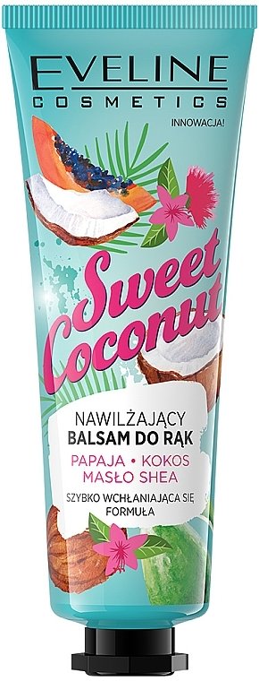 Eveline Cosmetics Sweet coconut зволожуючий крем для рук, 50 млфото2
