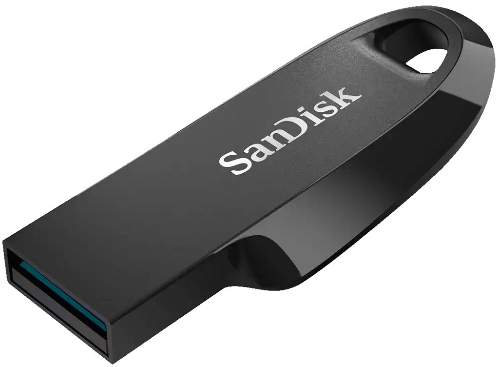 Накопичувач SanDisk 64GB USB 3.2 Ultra Curve Black (SDCZ550-064G-G46)фото