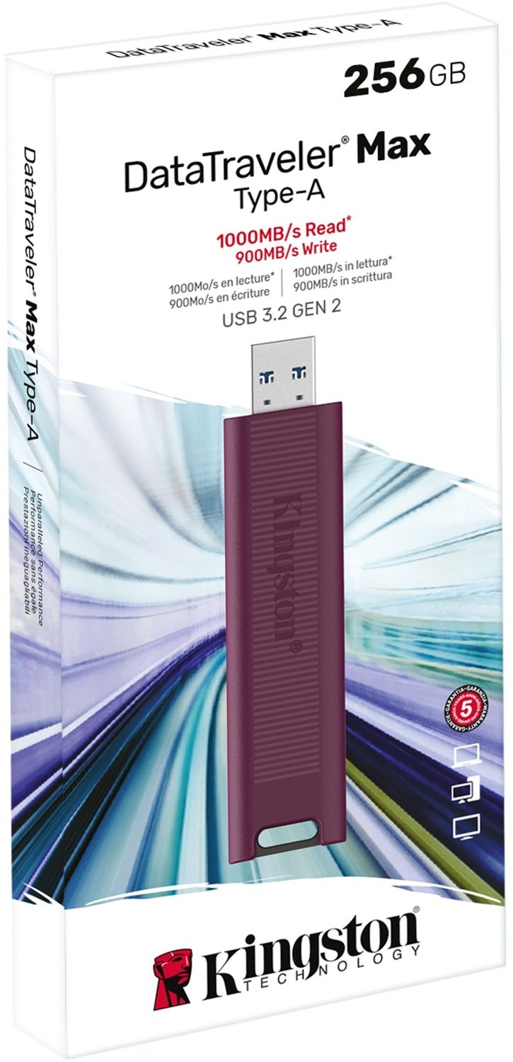 Накопичувач Kingston 256GB USB 3.2 Gen 2 DT Max Type-A (DTMAXA/256GB)фото