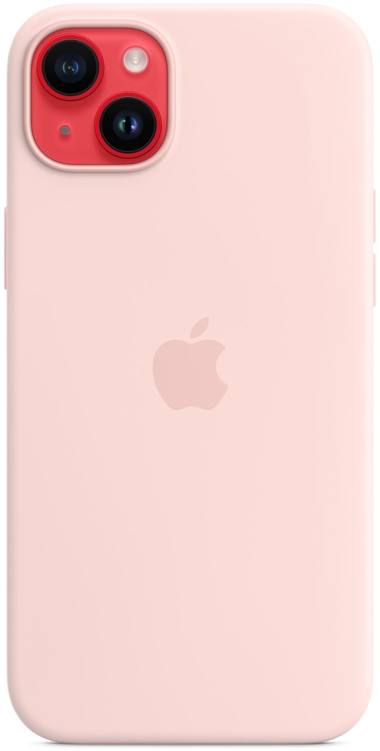 iPhone 14 Plus Silicone Case with MagSafe - Chalk Pink - Apple