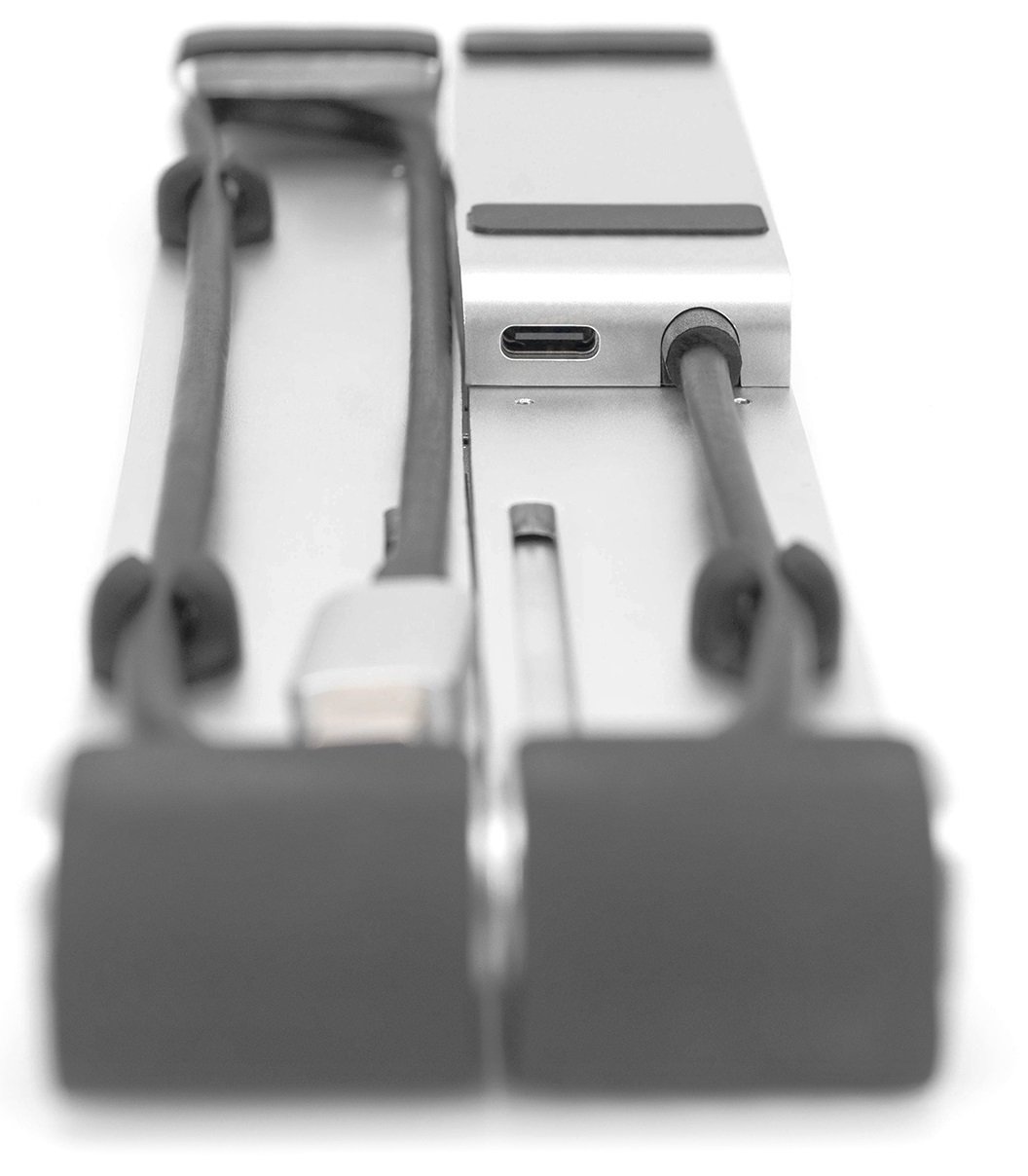 Подставка DIGITUS Notebook Riser, USB-C Hub, Silver (DA-90424) фото 