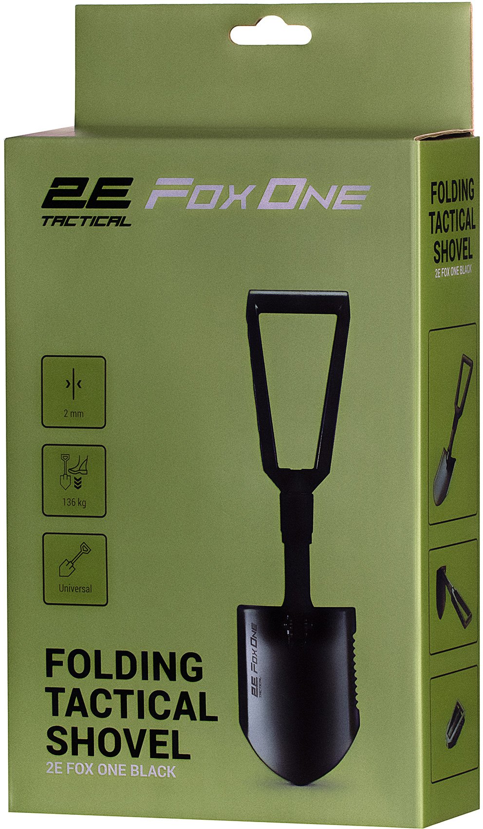 Лопата тактична 2E Fox One Black складана, 59 см, 1.1 кг (2E-TFS-BK)фото8