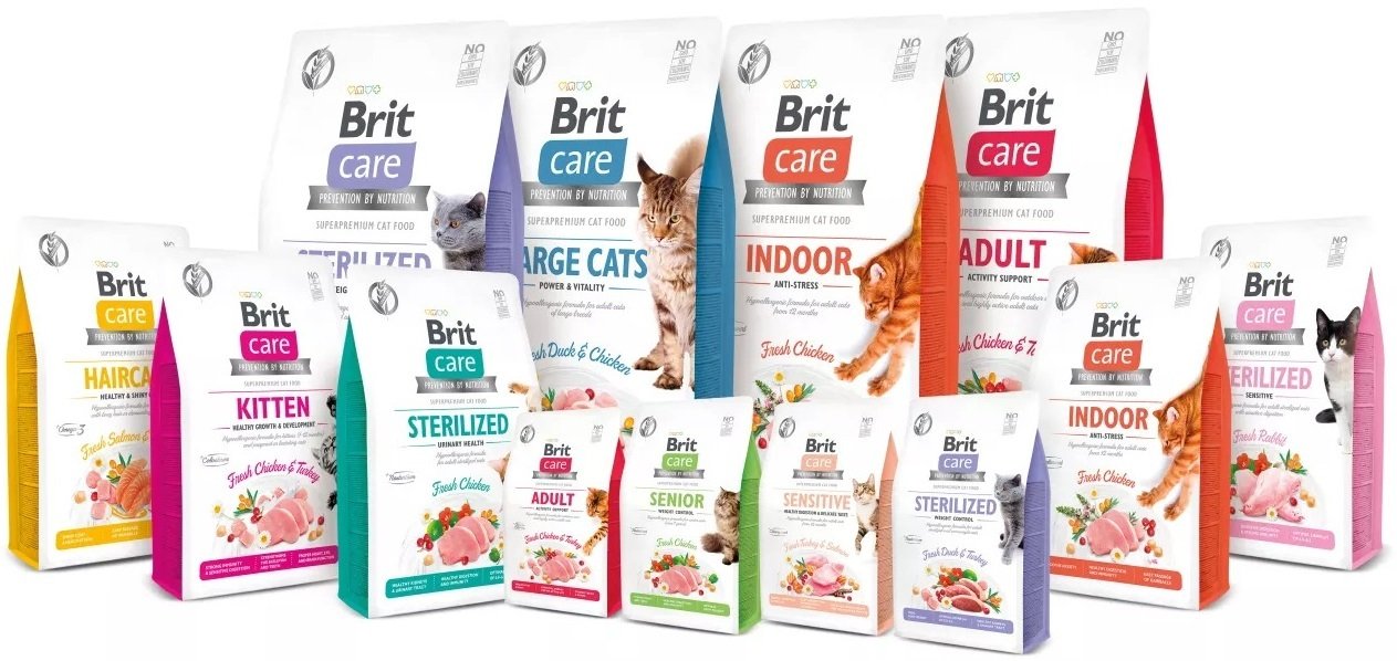 Сухий корм для вибагливих кішок Brit Care Cat GF Sensitive Digestion &amp; Delicate Taste з індичкою та лососем, 2кгфото