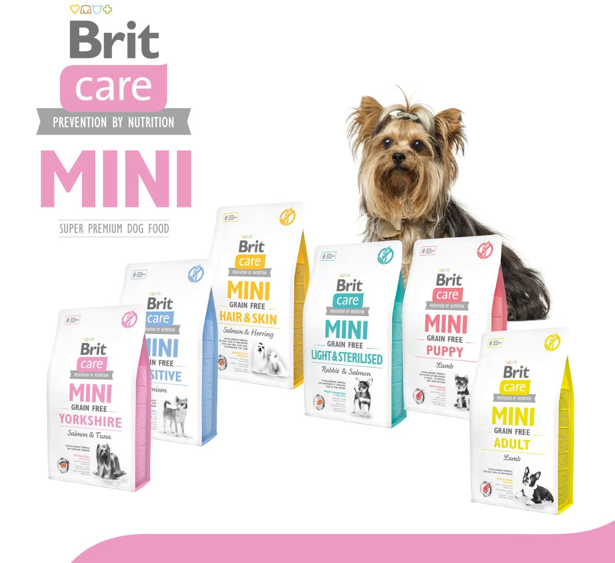 Сухой корм для взрослых собак породы йоркширский терьер Brit Care Sensitive  Grain Free Yorkshire 7 кг – купить в Киеве | цена и отзывы в MOYO