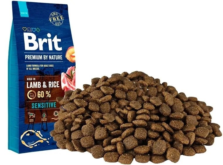 Brit premium sensitive lamb best sale & rice