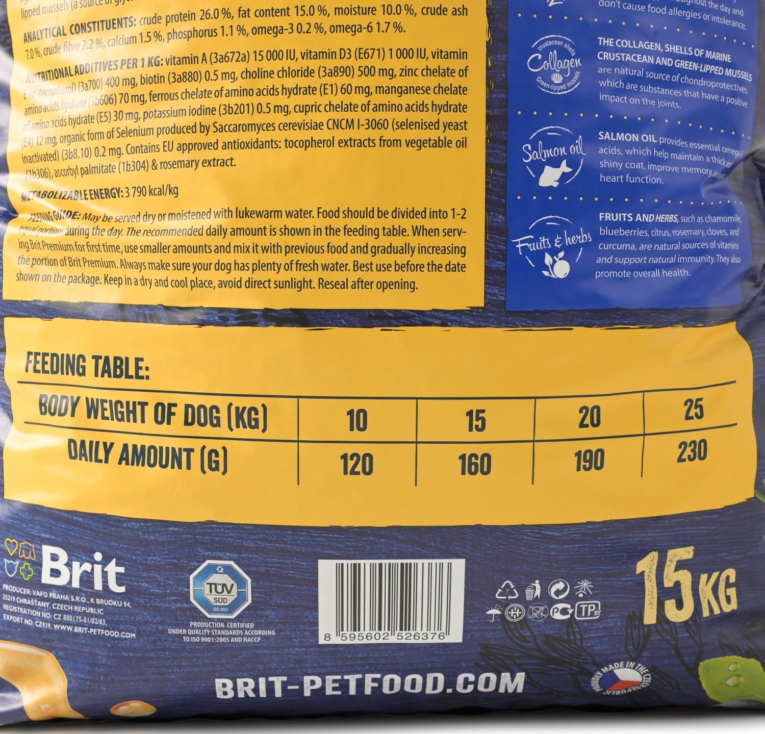 Сухий корм для дорослих собак середніх порід Brit Premium Adult M зі смаком курки 15 кгфото