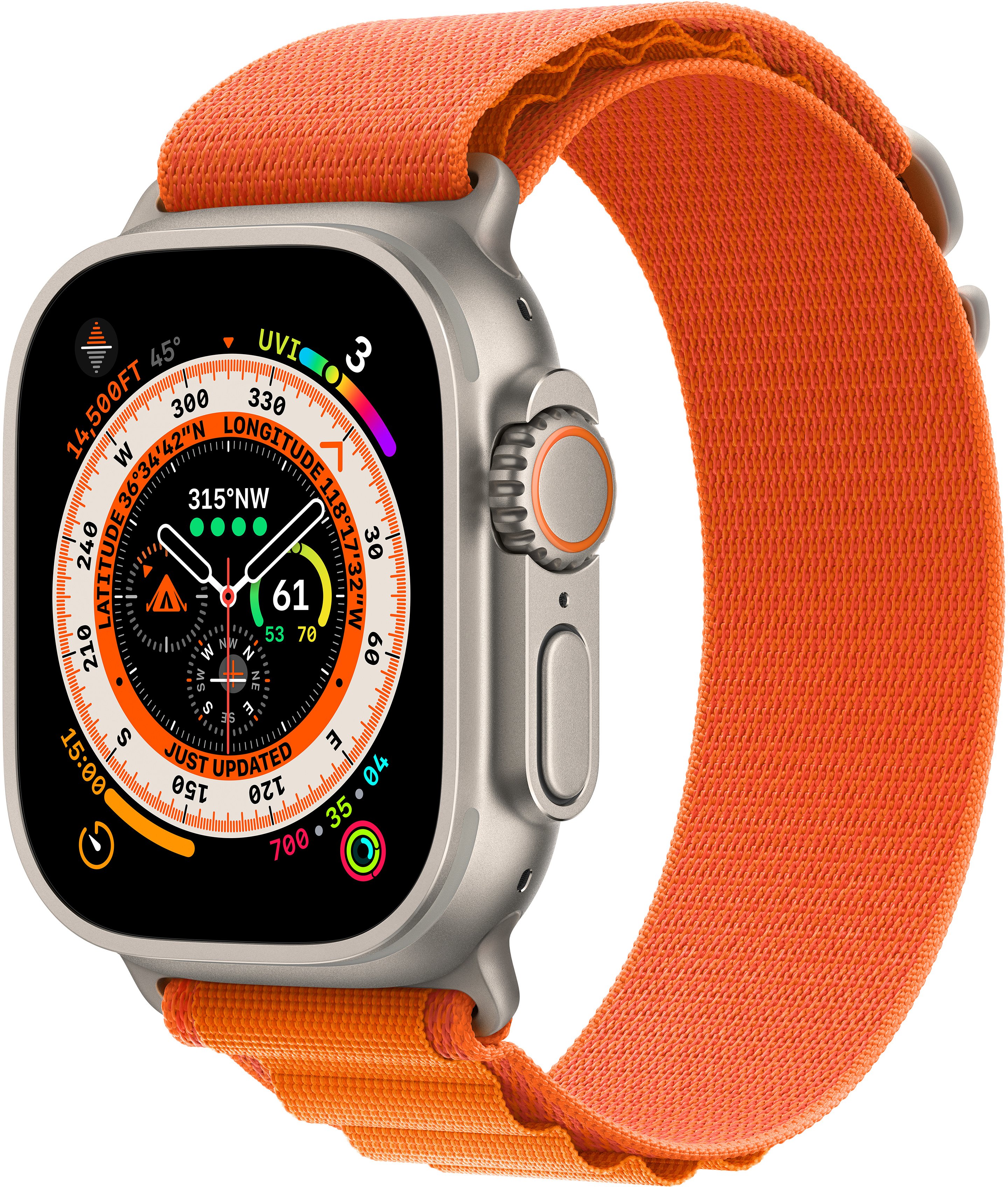 Ремешок Apple Watch 49mm Orange Alpine Loop - Medium (MQE03ZM/A) фото 2