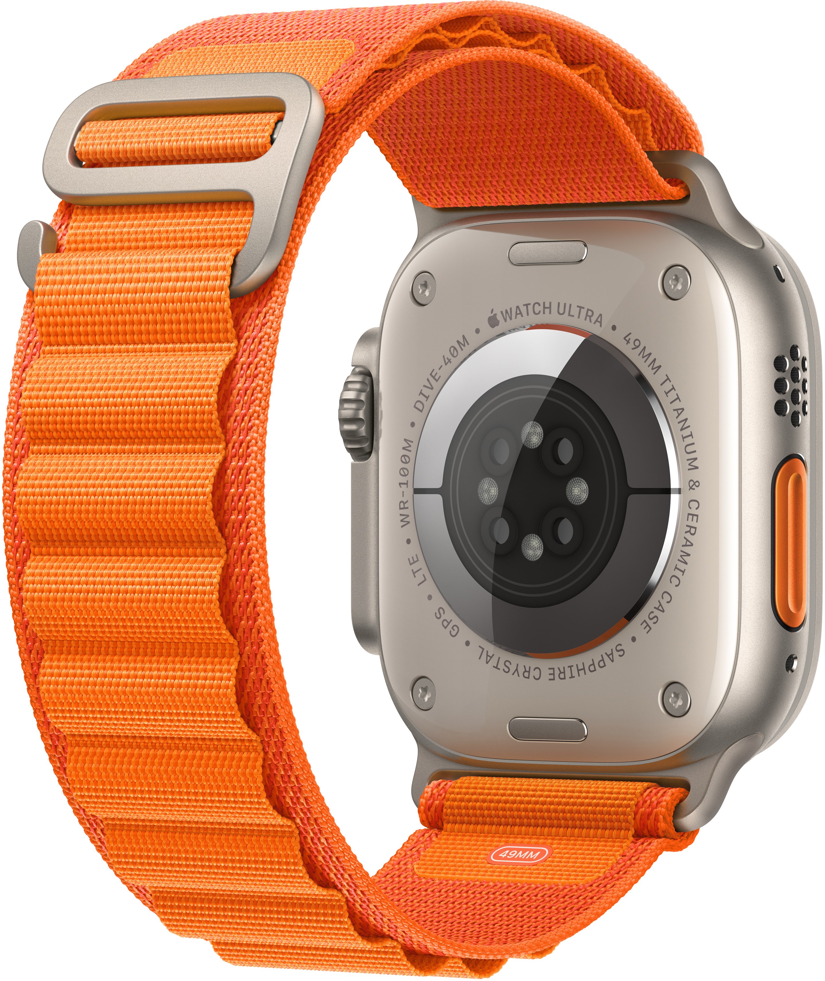 Ремешок Apple Watch 49mm Orange Alpine Loop - Medium (MQE03ZM/A) фото 4