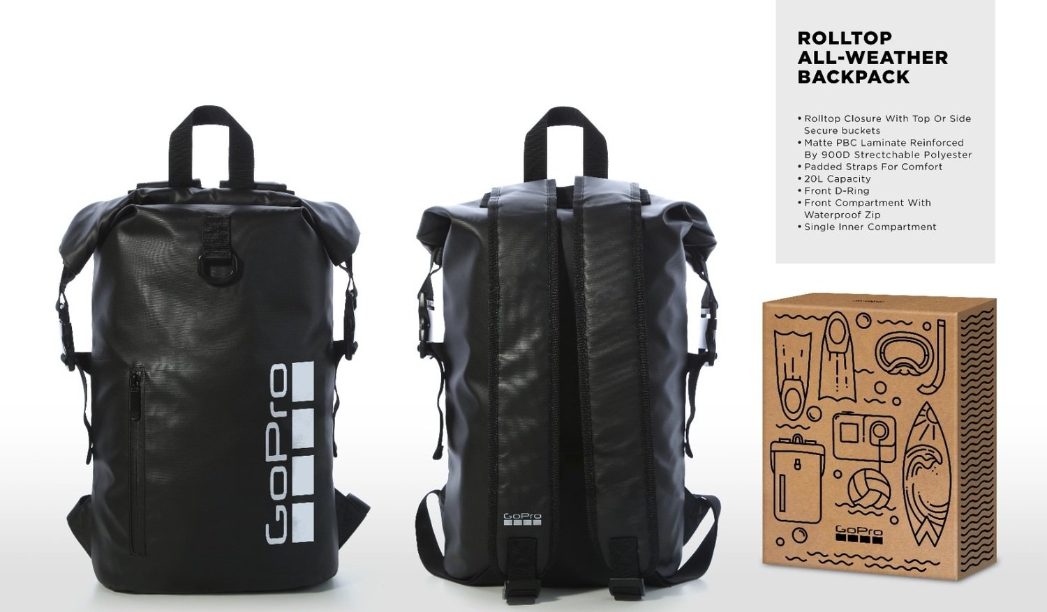 Всепогодний рюкзак GoPro 20л (THB9001-CST)фото