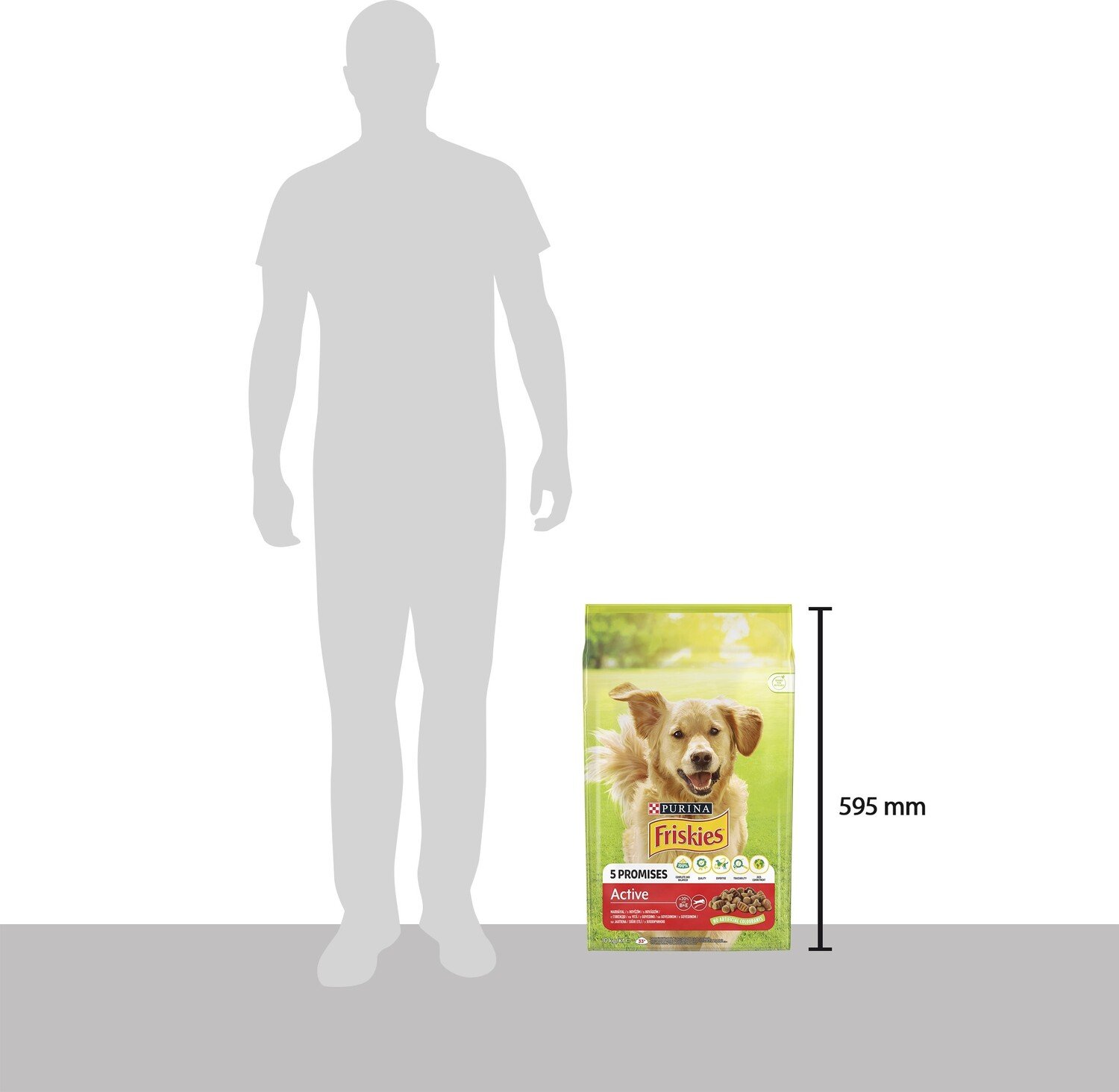 Сухий корм для дорослих собак FRISKIES Active з підвищеною активністю, з яловичиною 10 кгфото