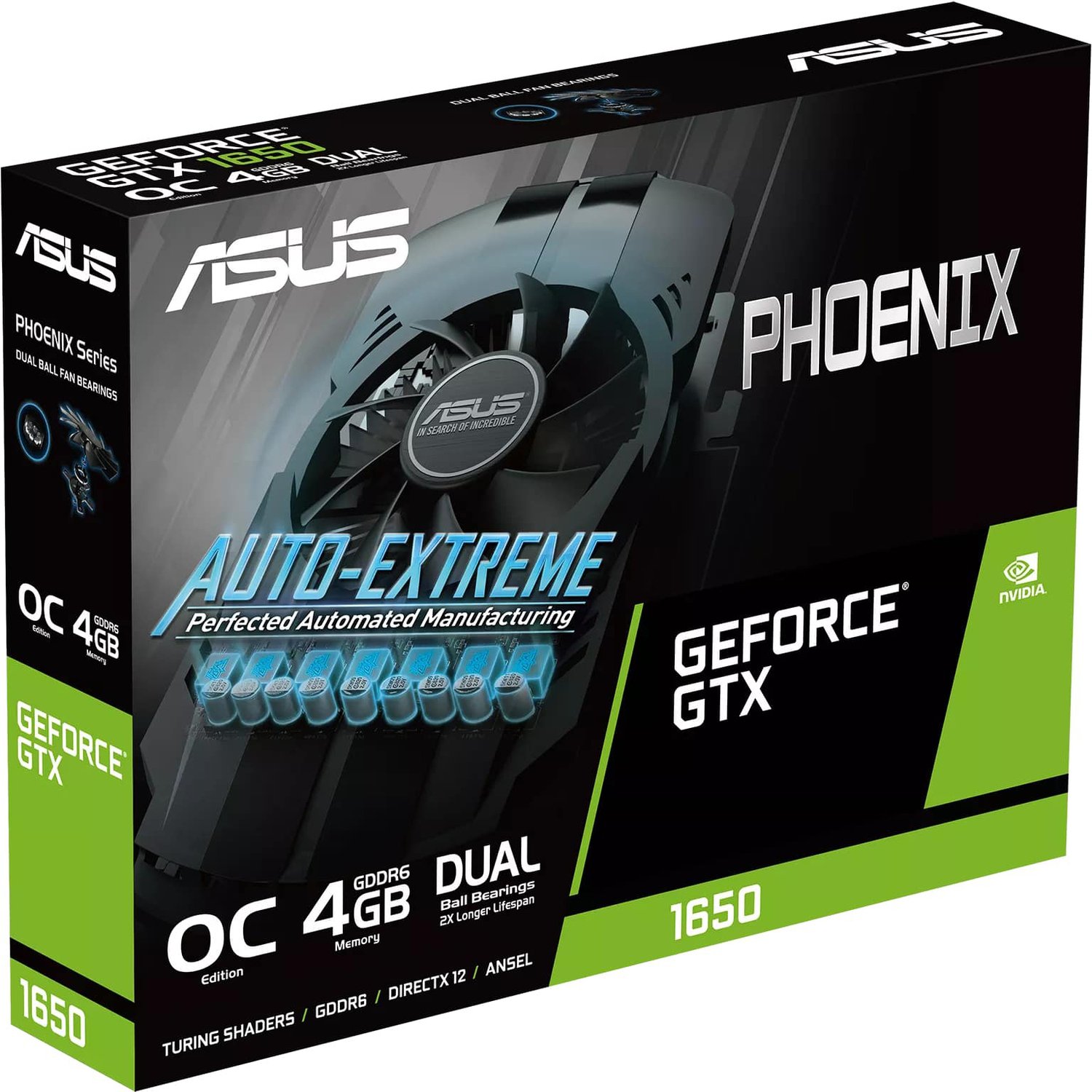 Видеокарта ASUS GeForce GTX 1650 4GB GDDR6 OC EVO PH-GTX1650-O4GD6-P-EVO фото 