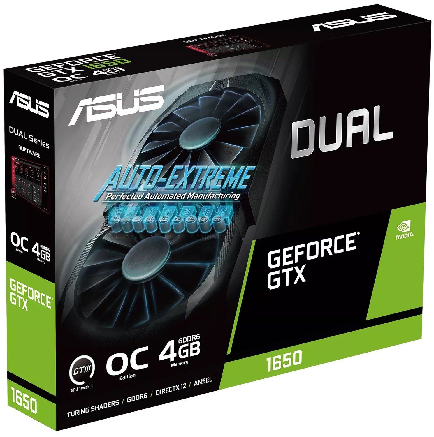 Видеокарта ASUS GeForce GTX 1650 4GB GDDR6 OC DUAL DUAL-GTX1650-O4GD6-P-V2 (90YV0GX8-M0NA00) фото 