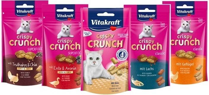 Ласощі для кішок Vitakraft Crispy Crunch подушечки для зубів з м&#039;ятою, 60 гфото