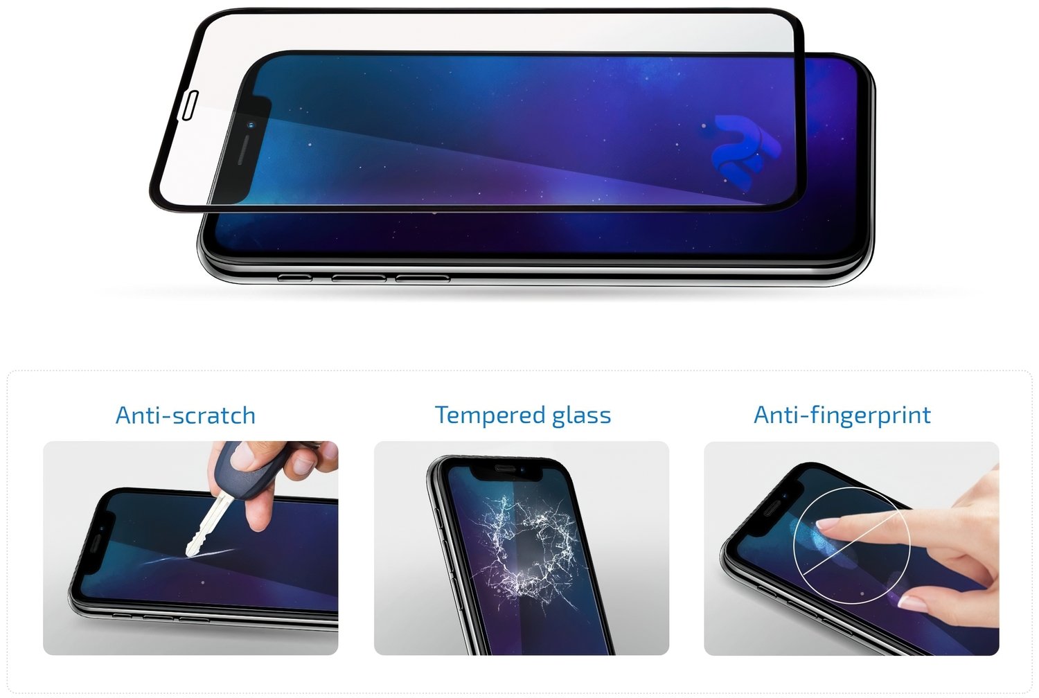 Захисне скло 2E для Samsung Galaxy A14,2.5D,(1 Pack),black border (2E-G-A14-SMFCFG-BB)фото