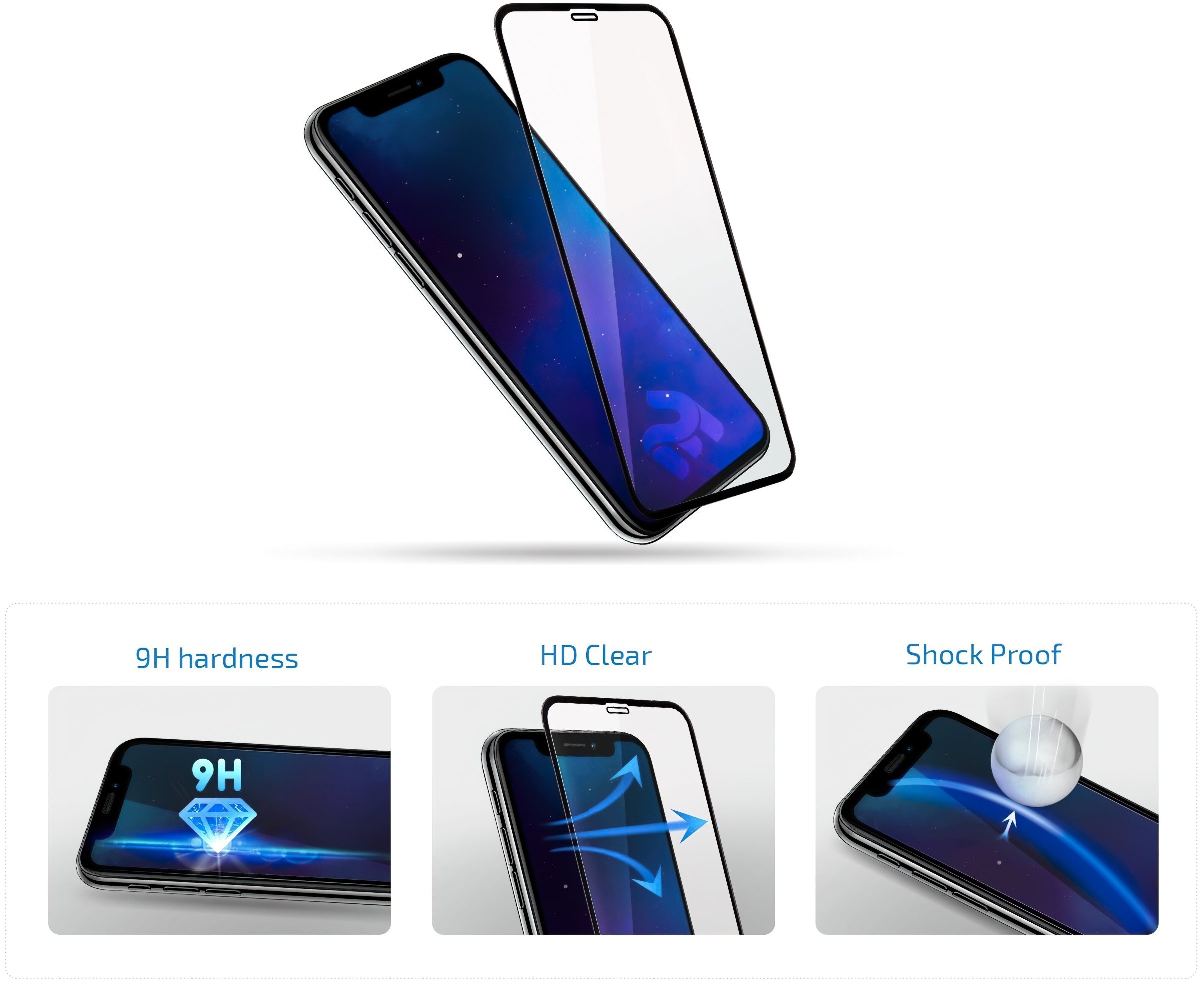 Захисне скло 2E для Apple iPhone 11, black border (2E-IP-11.-6.1-SMFCFG-BB)фото4