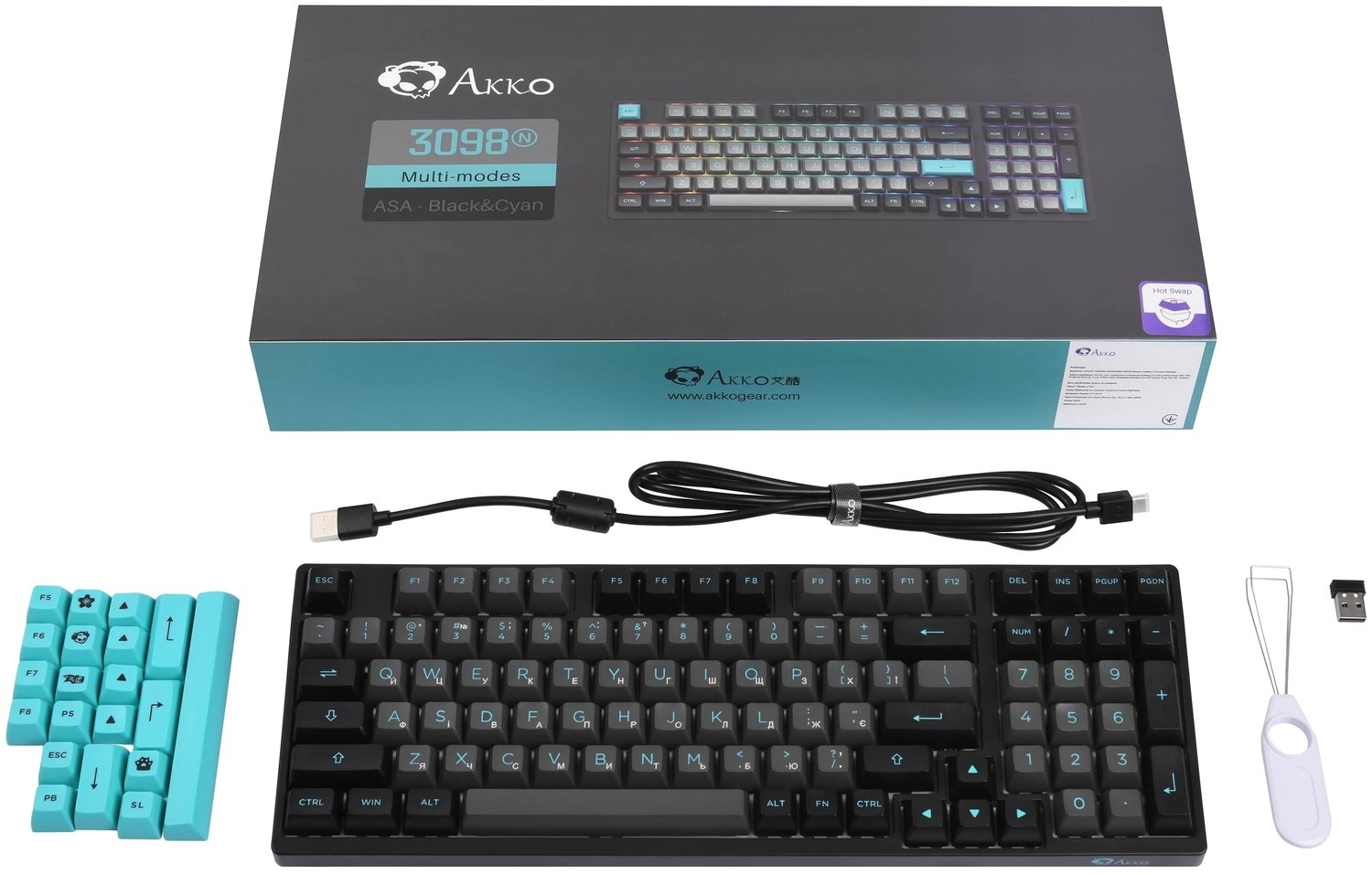 Akko World Tour London 3098S RGB Double-Shot PBT Hot-Swap TTC