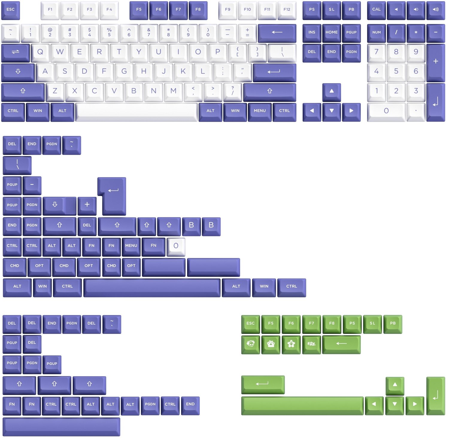 Кейкапы AKKO Periwinkle Very Peri Fullset Keycaps – купить в Киеве ...