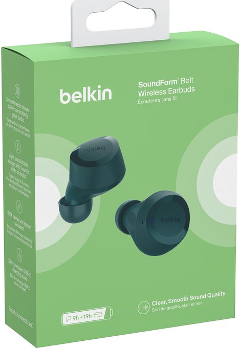 Наушники Belkin Soundform Bolt True Wireless Teal (AUC009btTE) фото 