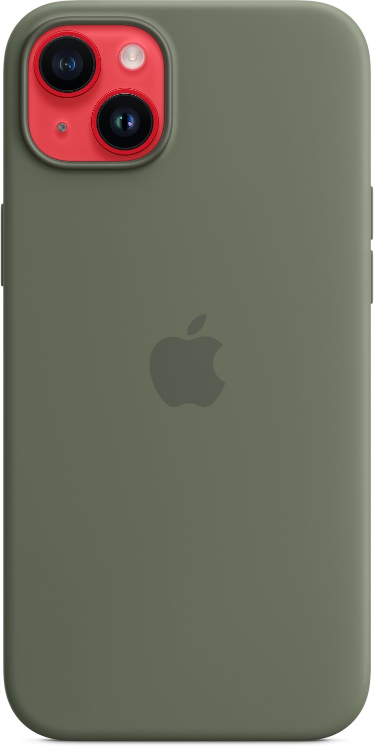 iPhone 14 Plus Silicone Case with MagSafe - Olive - Apple