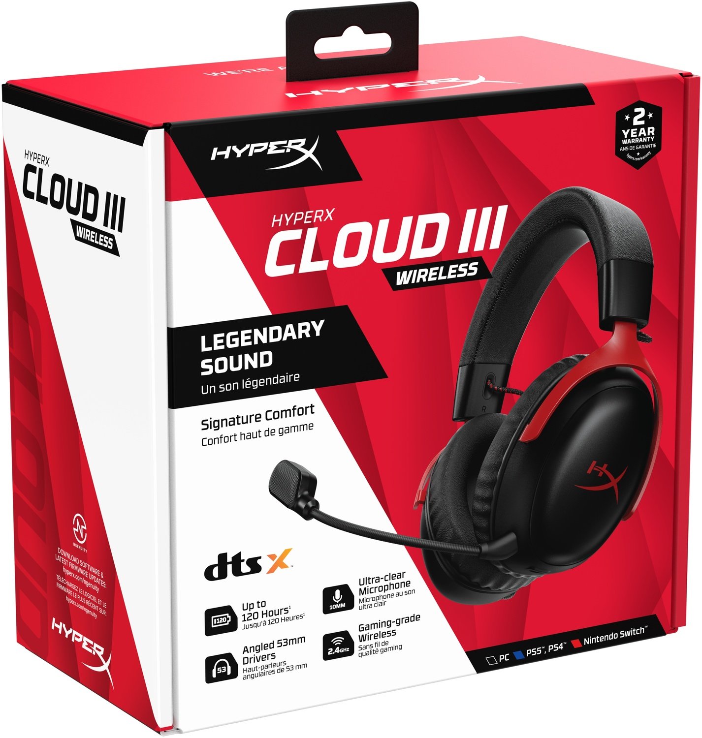 HP 676A2AA  HyperX Casque gamer - Cloud Stinger 2 sans fil