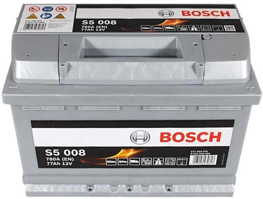 Автомобильный аккумулятор Bosch 77Ah-12v (S5008), R+, EN780 (5237437139 ...