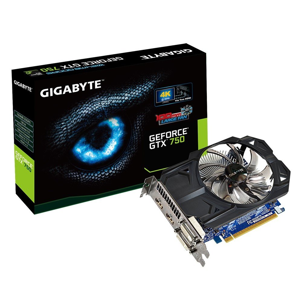 Видеокарта GIGABYTE GeForce GTX 750 1GB DDR5 OC (GV-N750OC-1GI ...