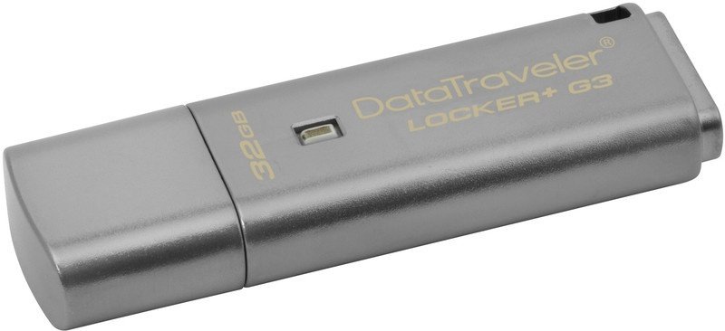 Накопитель USB 3.0 KINGSTON DT Locker+ G3 32GB Metal Silver Security (DTLPG3/32GB) фото 