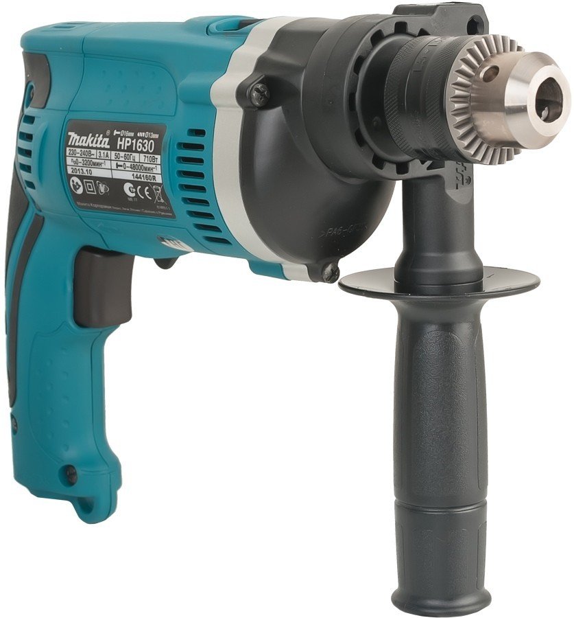 Дрель makita hp 1630к 710вт звп 13мм 0 3200об м 2 1кг чем al редуктор