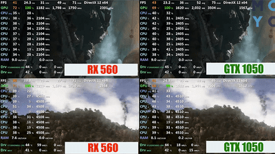 Яка відеокарта краще – NVidia GeForce GTX 1050 або AMD Radeon RX 560