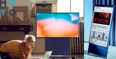 Вертикальный телевизор Samsung с экраном The Sero, Или как модель 4К превращается в ультрасовременный мольберт