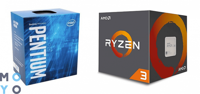 процессоры INTEL Pentium G4560 3.5 GHz и AMD Ryzen 3 1200 3.1GHz