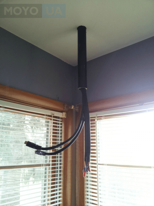 установка телевизора на потолке кабели