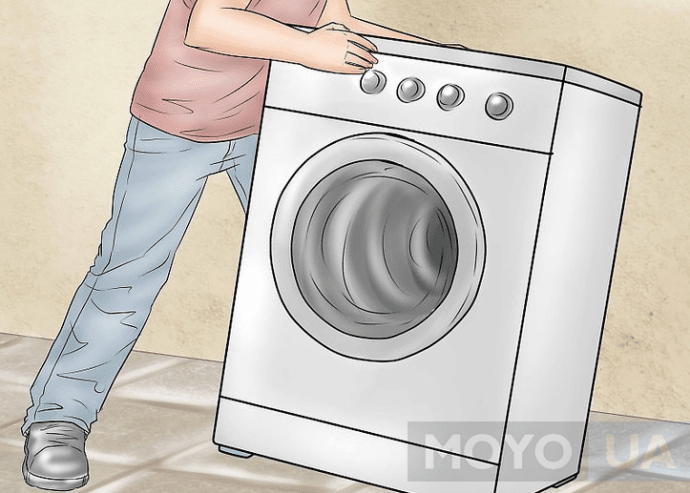 выровнять стиральную машинку