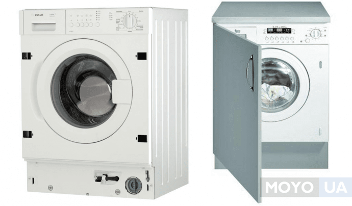 Вбудовувані пральні машини з кріпленнями і дверцятами