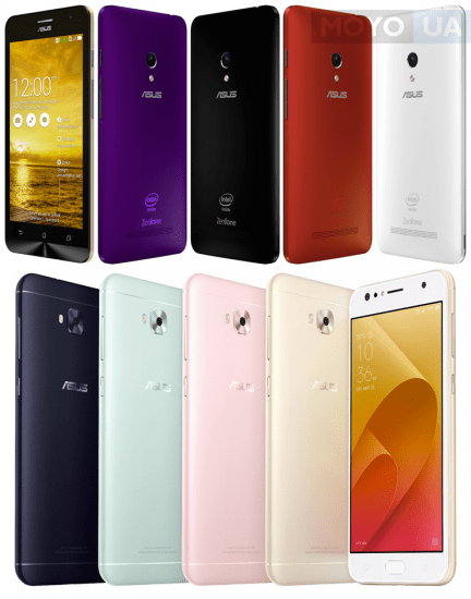 Цветовая гамма смартфонов от известного бренда
