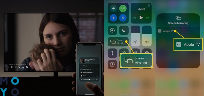 подключение телефона к телевизору через AirPlay