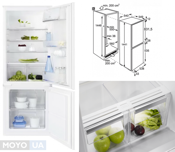  Встраиваемый холодильник ELECTROLUX ENN2300AOW