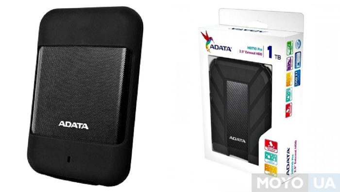 Внешний жесткий диск ADATA 2.5" USB 3.0 HD700 1TB Durable IP56 Black